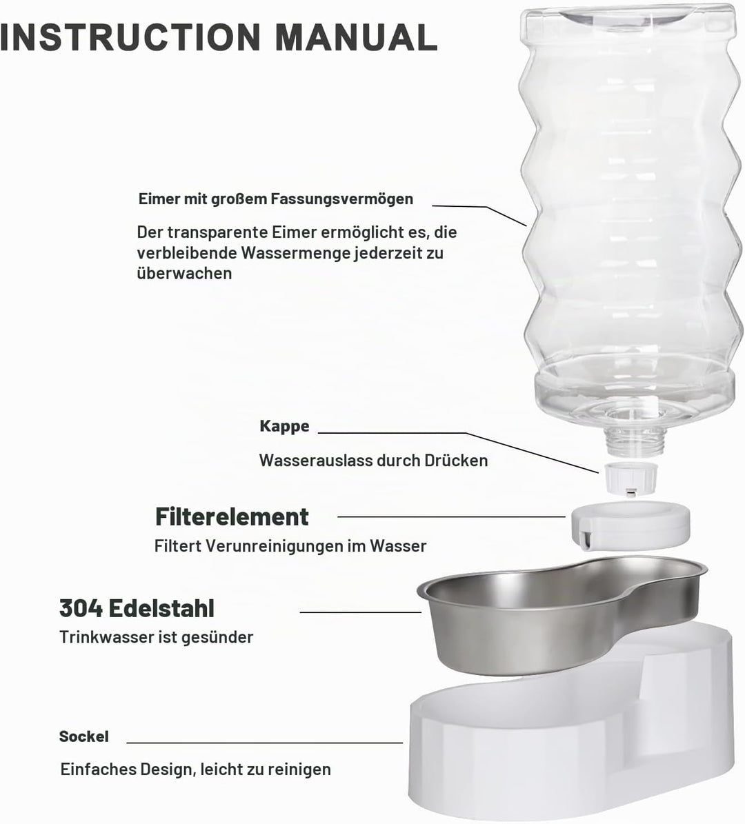 Automatischer 9-Liter-Nassfutterspender für Haustiere, 100% BPA-frei, Schwerkraft-Nassfutterspender