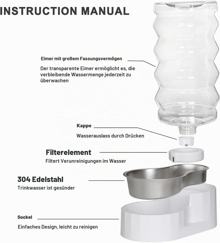 Automatischer 9-Liter-Nassfutterspender für Haustiere, 100% BPA-frei, Schwerkraft-Nassfutterspender