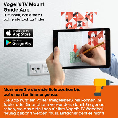 Vogel's WALL 3245 schwenkbare TV Wandhalterung für 32-55 Zoll Fernseher, max. 20 kg schwenkbar bis z