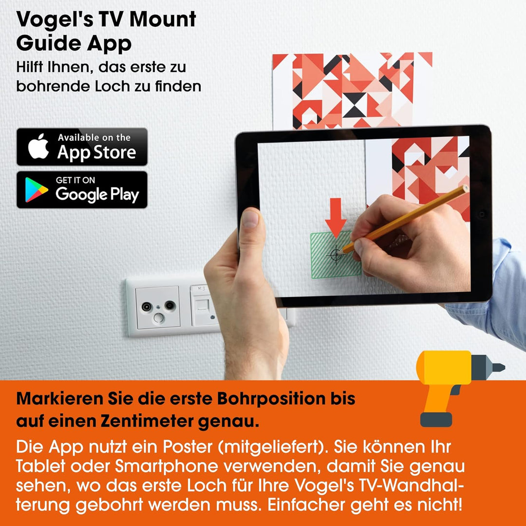 Vogel's WALL 3105 flache TV Wandhalterung für 19-43 Zoll Fernseher, max. 20 kg, max. VESA 200 x 200,