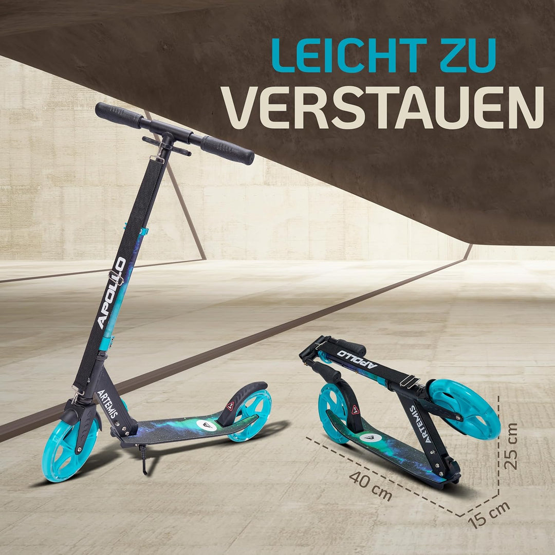 Apollo Artemis City Roller - Höhenverstellbarer Scooter für Kinder, Teens und Erwachsene, Tretroller