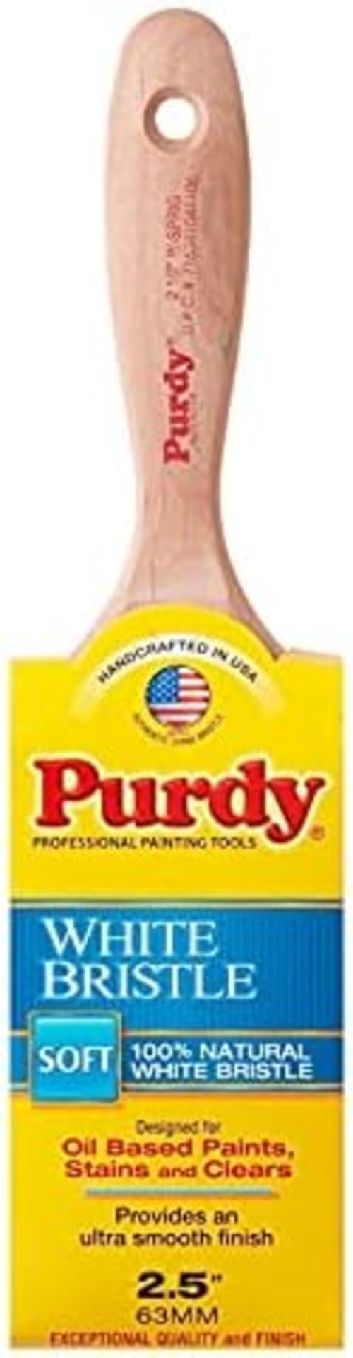 Purdy 144380425 White Bristle Serie Zweig Flachpinsel 6,4 cm, 6,4 cm