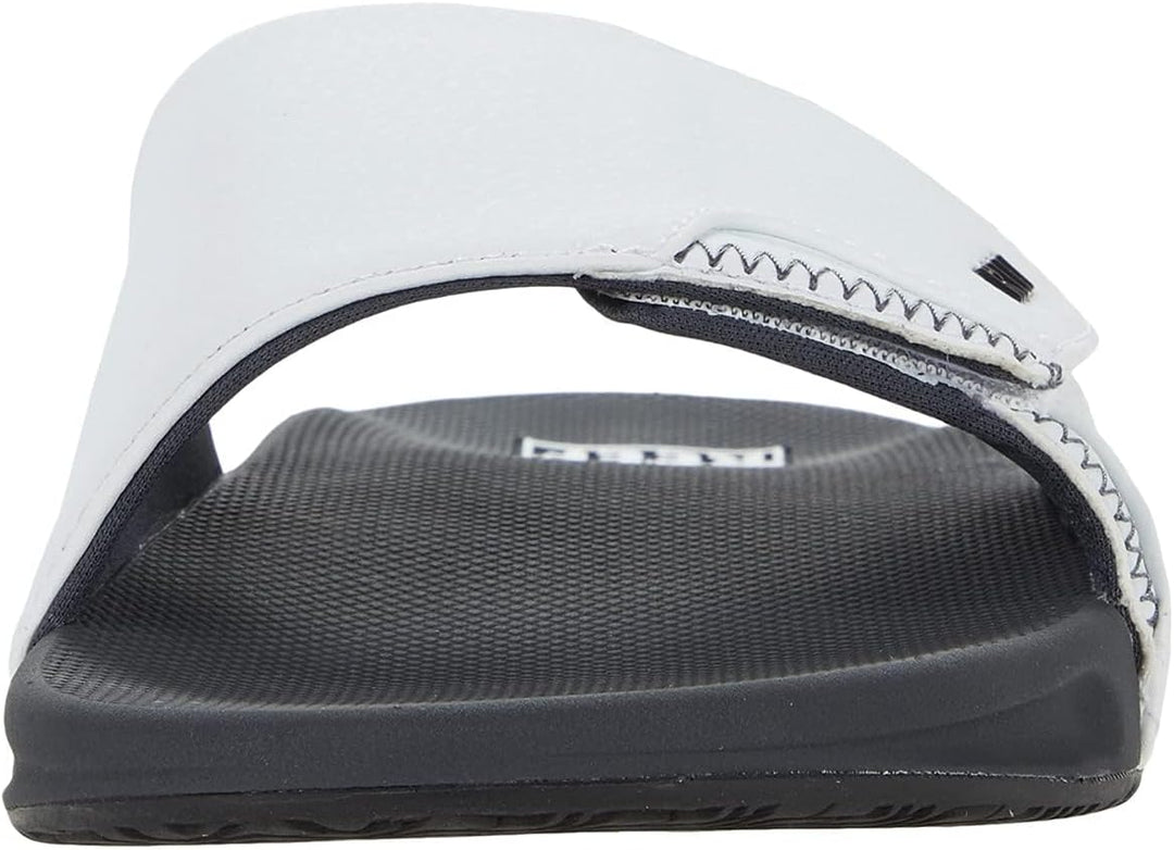 Reef Slipper Fanning Slide 47 EU Grau Weiss, 47 EU Grau Wei&#xDF;