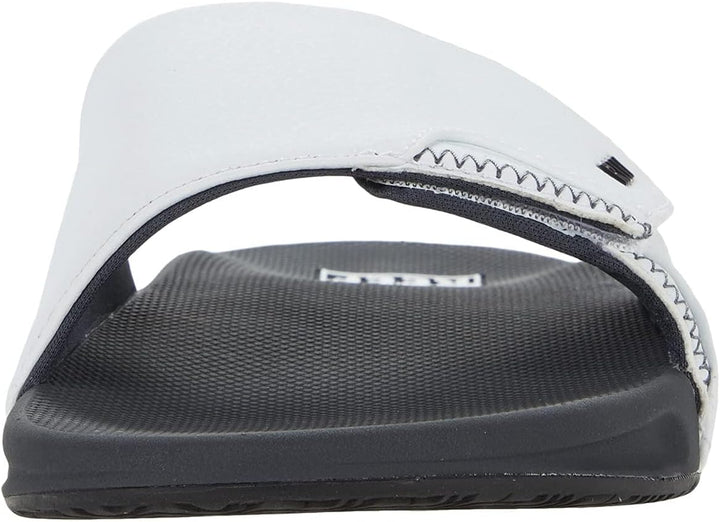Reef Slipper Fanning Slide 47 EU Grau Weiss, 47 EU Grau Wei&#xDF;
