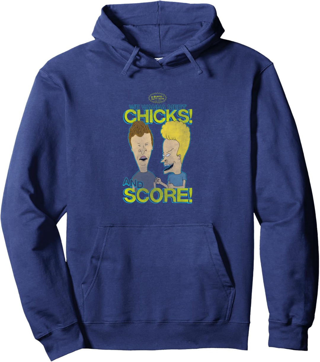 Beavis and Butt-Head Meet Chicks Pullover Hoodie