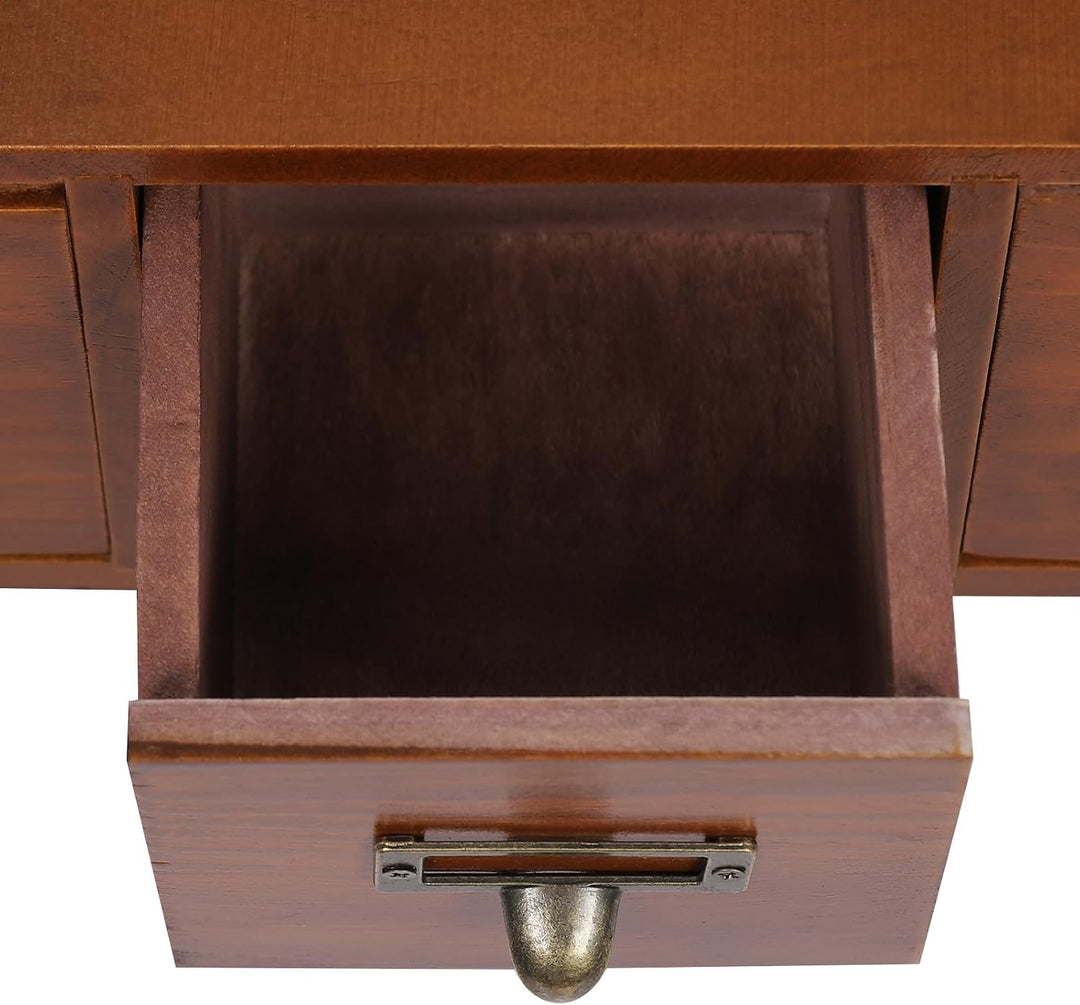 Schreibtisch Organizer, Vintage Schreibtisch Organizer mit 3 Schubladen, Schmuckkasten Schublade Lei