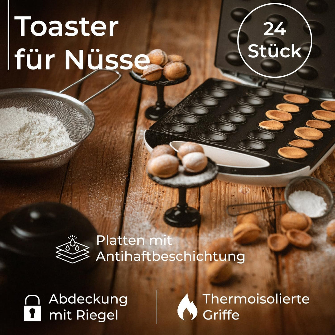 Adler AD 3039 Toaster für Nüsse Erdnüsse Haselnüsse Keksen XL 24 Plätze Max.