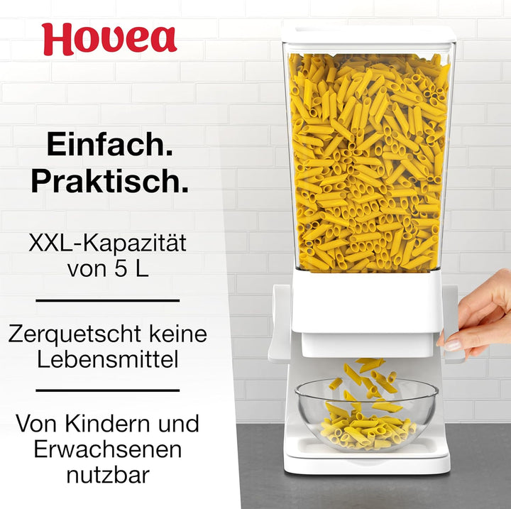 Müslispender mit Kapazität 5L - Spender für Cerealien, Cornflakes, Müsli, Pasta, Trockenfutter - Fut