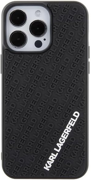 KARL LAGERFELD KLHCP15X3DMKRLK Hülle für iPhone 15 Pro Max 6.7" Schwarz hardcase 3D Rubber Multi Log