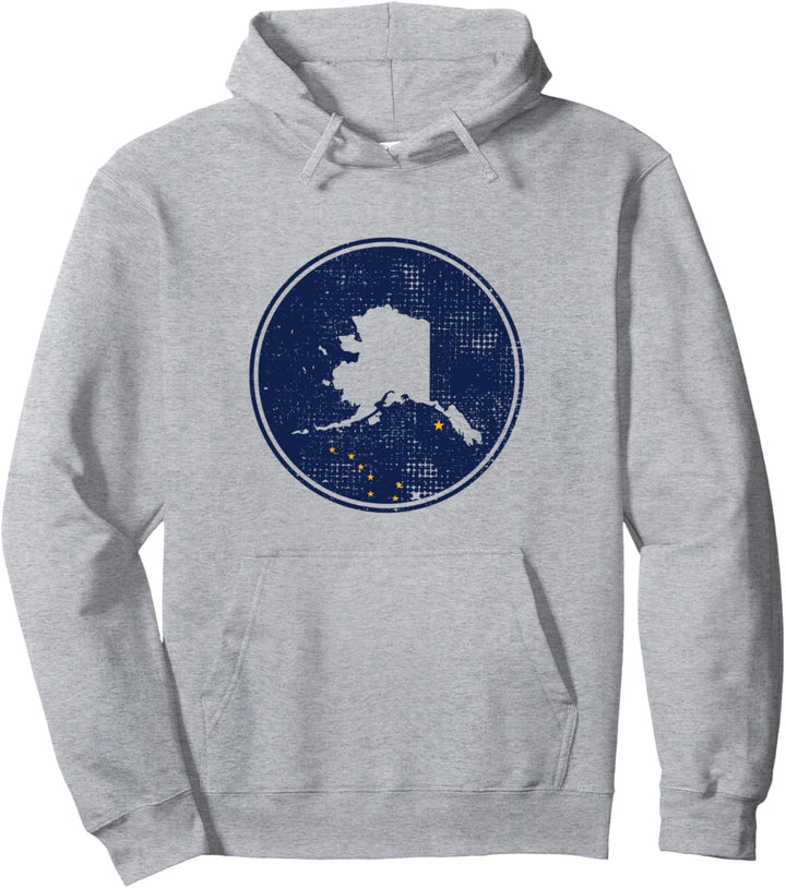 Alaska AK Karte Stolzer Alaskaner Pullover Hoodie
