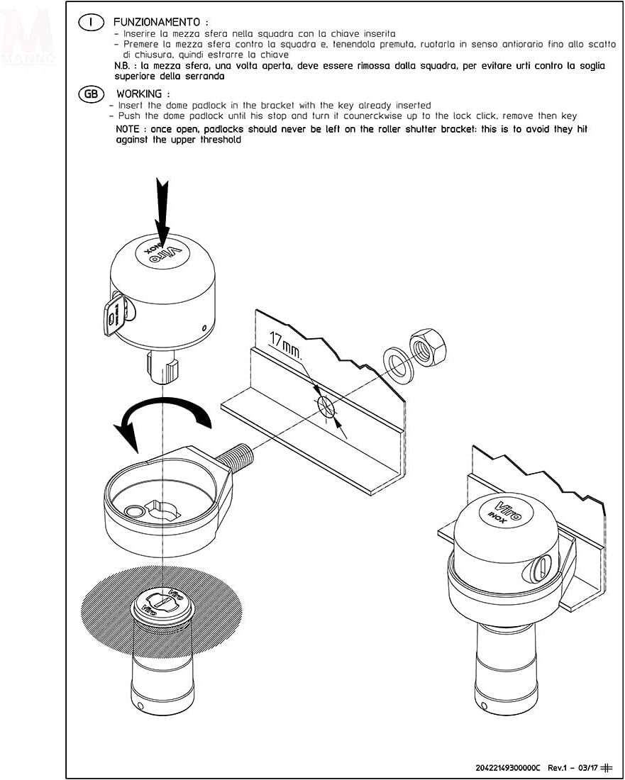 Lock VIRO C/Ball Art. 4221 (095236)