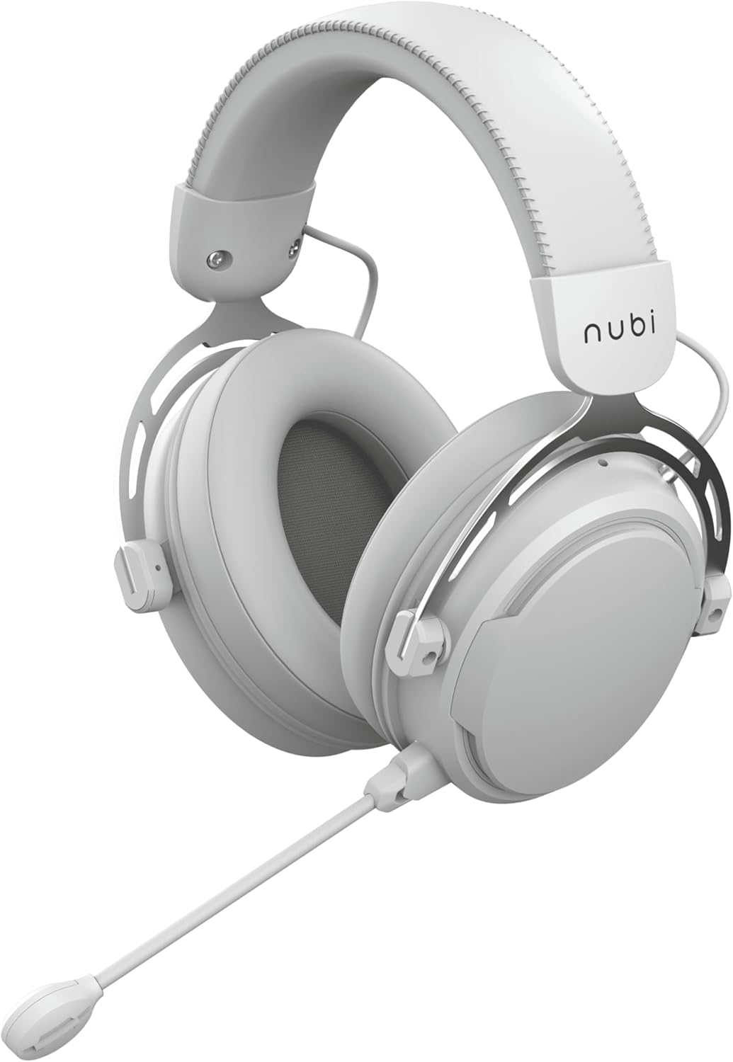 Nubi NH1 Pro White - Kabelloses Gaming-Headset mit Mikrofon (Bluetooth, 2,4 GHz und USB)