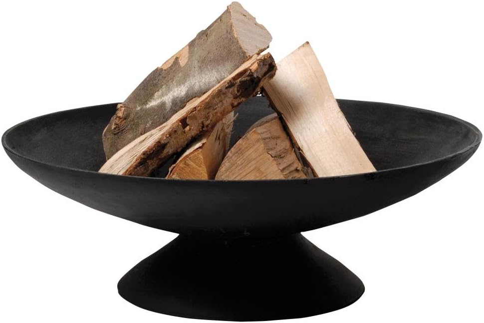 Esschert Design Gusseiserne Feuerschale niedrig L, schwarz, 59x59x20.5 cm, FF44 59 x 59 x 20.5 cm, 5