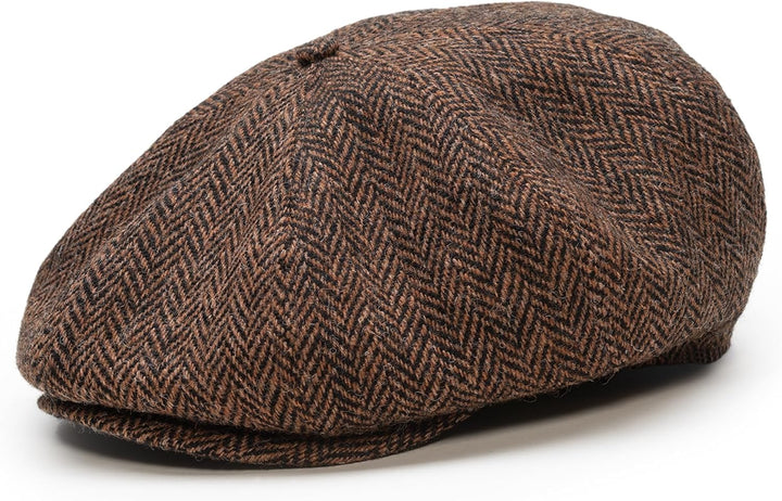 Sterkowski Peaky | 100% Harris Tweed Schiebermütze für Herren und Damen | Warm Komfortabel Newsboy C