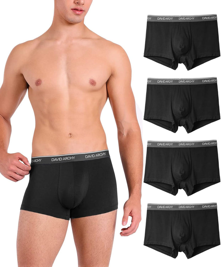 DAVID ARCHY 3/4/7er Pack Herren Boxershorts,Bambus Viskose Men Retroshorts Boxer Unterwäsche,Atmungs