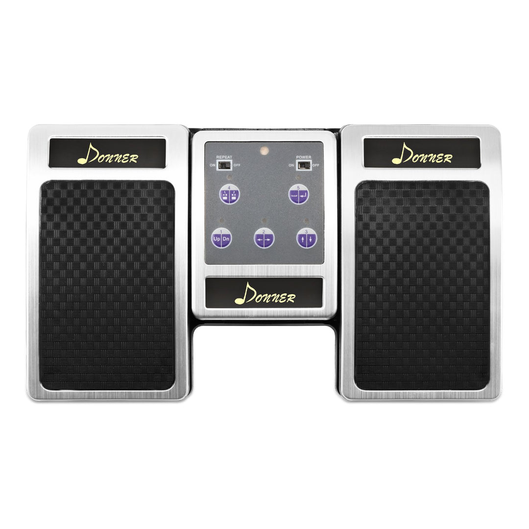 Donner Bluetooth Page Turner Pedal für Tablet Ipad Wiederaufladbar, Silber