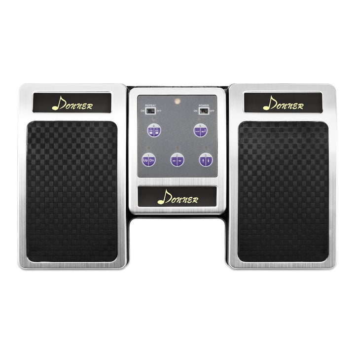 Donner Bluetooth Page Turner Pedal für Tablet Ipad Wiederaufladbar, Silber