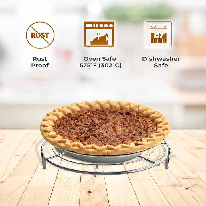 KITCHENATICS 3 Pack Edelstahl Kuchengitter 7,5, 9 & 10,5 Zoll Auskühlgitter Kuchengitter, Topf Draht