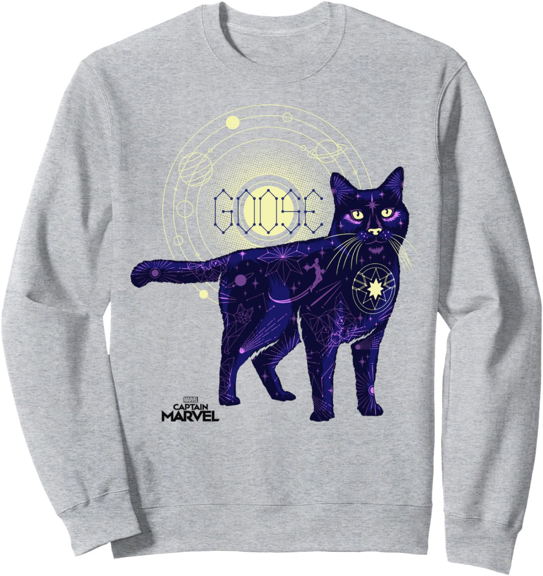 Captain Marvel Goose The Cat Constellation Fill Sweatshirt