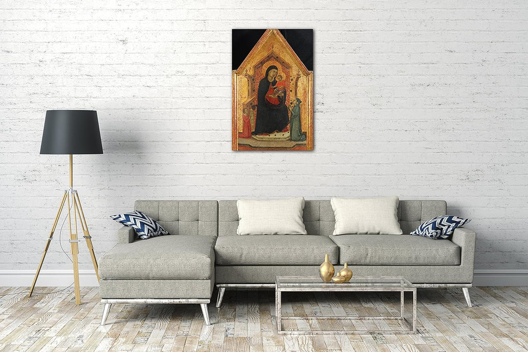 Printed Paintings Leinwand (60x80cm): Goodhart Ducciesque Meister - Madonna und Kind thronend mit 60