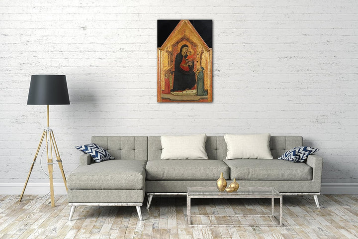 Printed Paintings Leinwand (60x80cm): Goodhart Ducciesque Meister - Madonna und Kind thronend mit 60