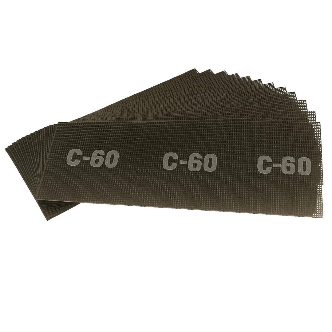 DEWEPRO Schleifgitter 50 Stück Körnung 60-280 x 115 mm - Schleifgitter zum Einspannen für staubarmes