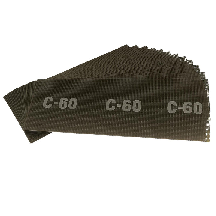 DEWEPRO Schleifgitter 50 Stück Körnung 60-280 x 115 mm - Schleifgitter zum Einspannen für staubarmes