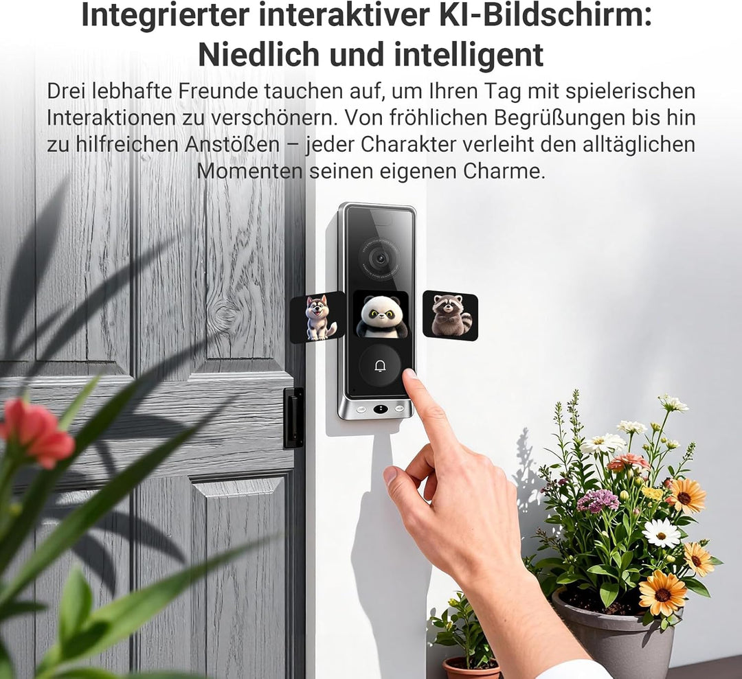 EZVIZ Video Türklingel mit Dual-kamera 6MP&2MP und Chime, WLAN Klingel Kabellos, 2*9600mAh Akku, Int