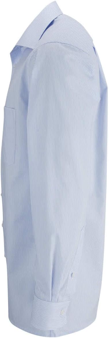 OLYMP Luxor Comfort fit Hemd Langarm New Kent Kragen Streifen hellblau 43 Hellblau, 43 Hellblau