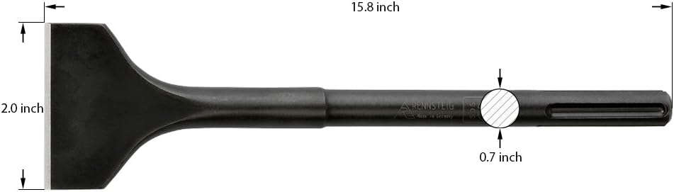 Rennsteig Meissel (Meissel) Set, SDS Max - Flachmeissel 400 x 25 mm, Spitzmeissel 400, Spatmeissel 4