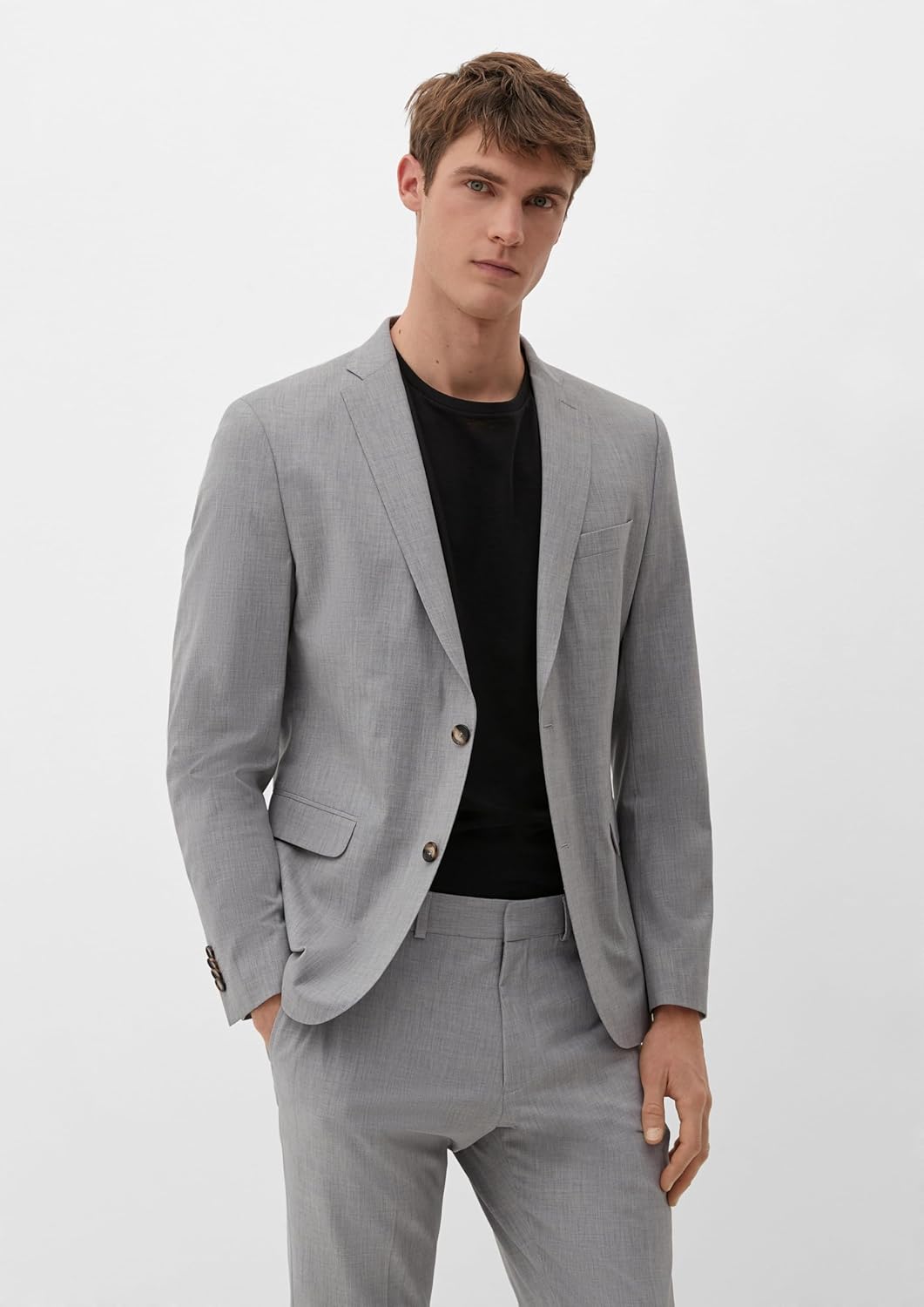 s.Oliver Herren Blazer, 102 Grey/Black 91w3