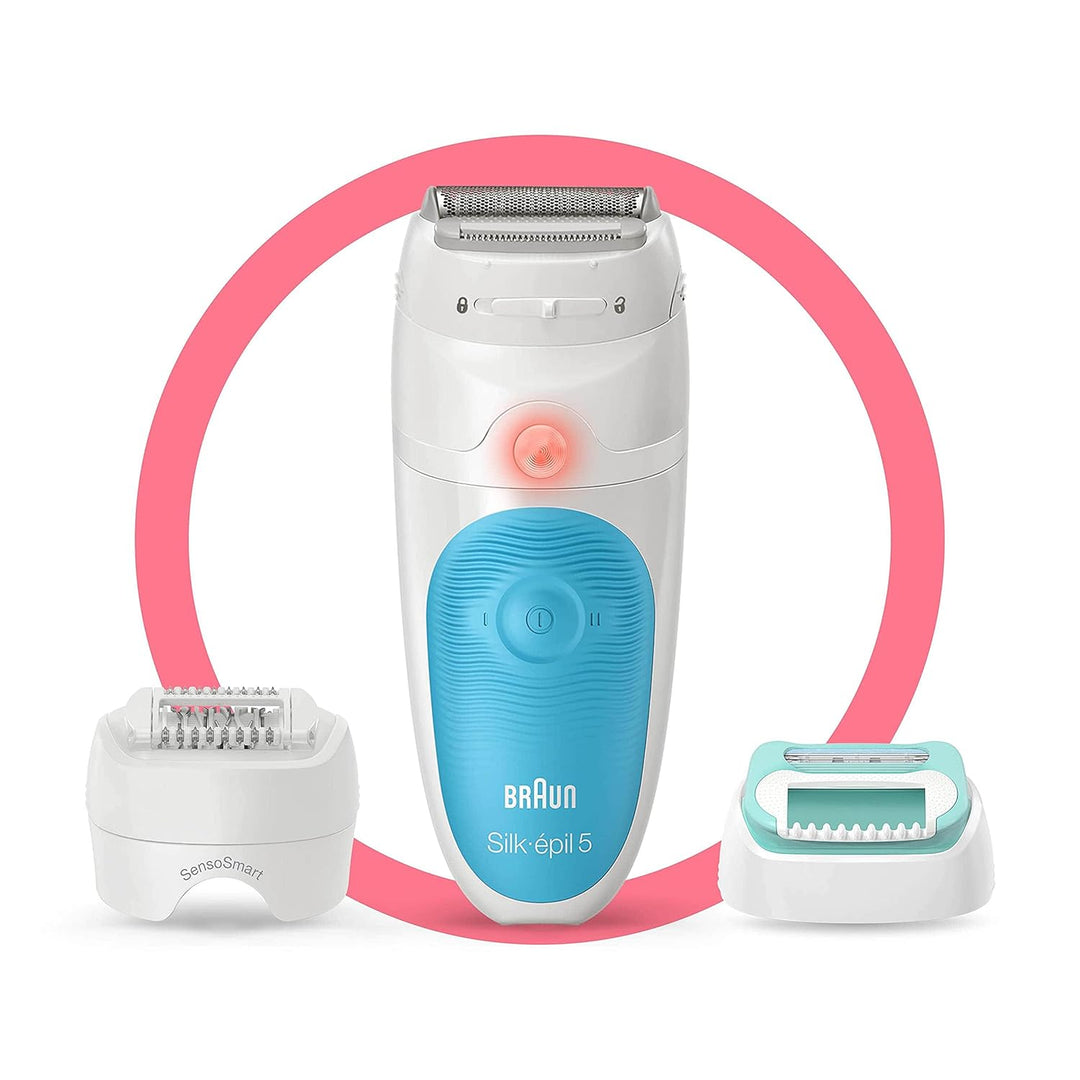 Braun Silk-épil 5-610, Epilierer für Epilations-Einsteigerinnen für eine sanfte Haarentfernung, weis