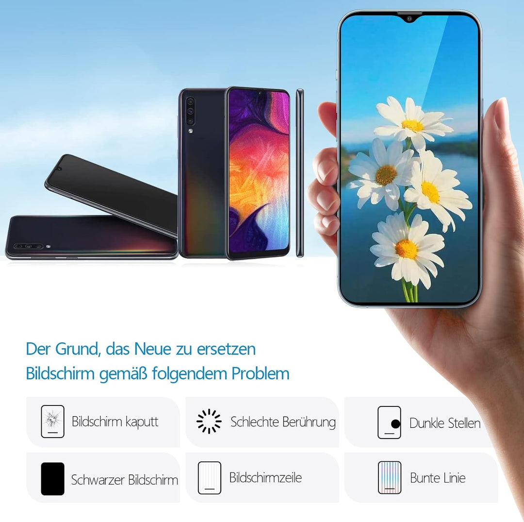 RongZy Kompatibel mit Samsung Galaxy A50 SM-A505FN/DS A505FD A505F A505A A505 Ersatz Bildschirm LCD