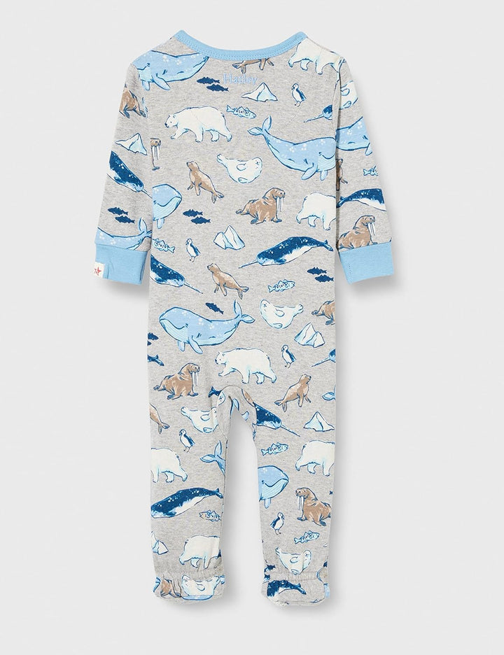 Hatley Baby-Jungen Organic Cotton Footed Sleepsuit Schlafstrampler, Arctic Animals