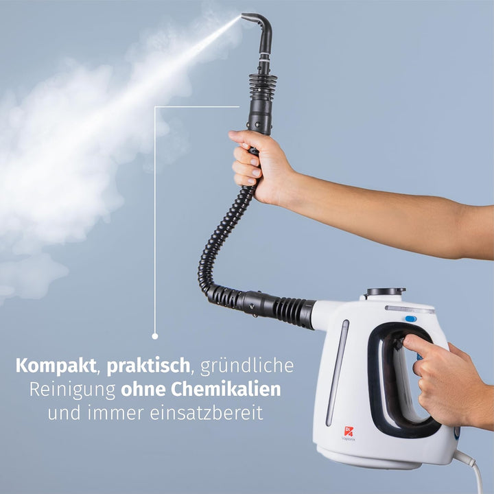 Di4 Vaporix Hand-Dampfreiniger 1350W, Kontinuierlicher Dampf 32 g/min, Aufheizung 30s, 16 Min Dampf,