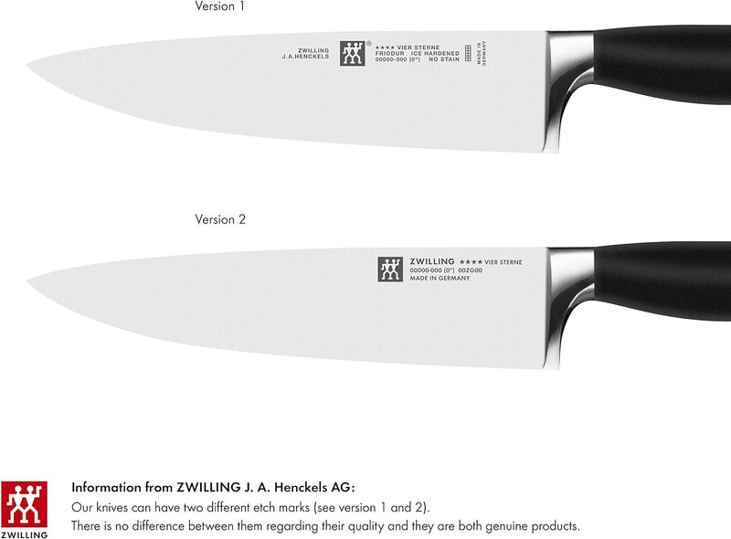 Zwilling 1001581 Filiermesser, Klingenlänge: 18 cm, Schmales Klingenblatt, Schwarz & Vier Sterne Sch