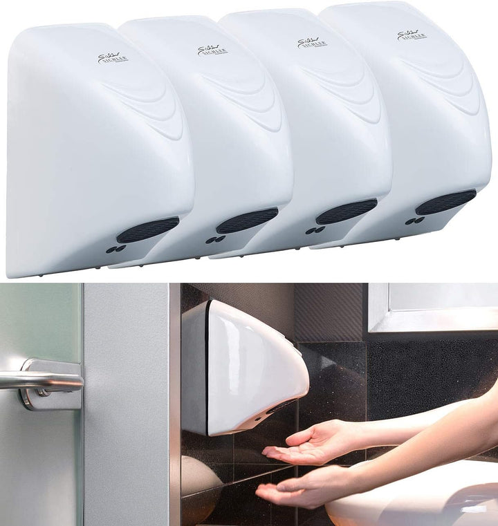 Sichler Haushaltsgeräte Wandhandtrockner: 4er-Set automatische elektrischer Händetrockner zur Wandmo