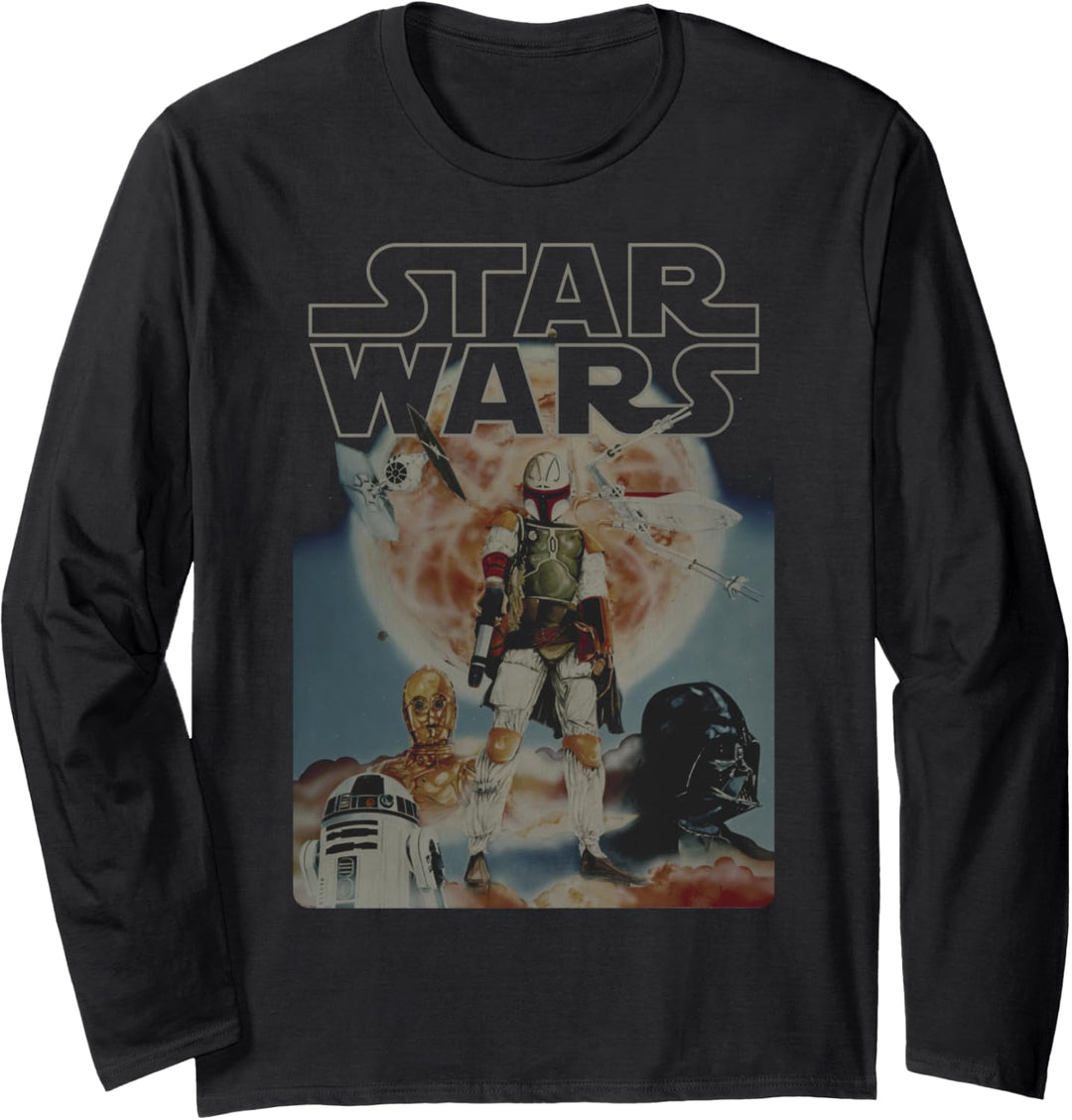 Star Wars Group Shot Boba Fett Standing Portrait Langarmshirt