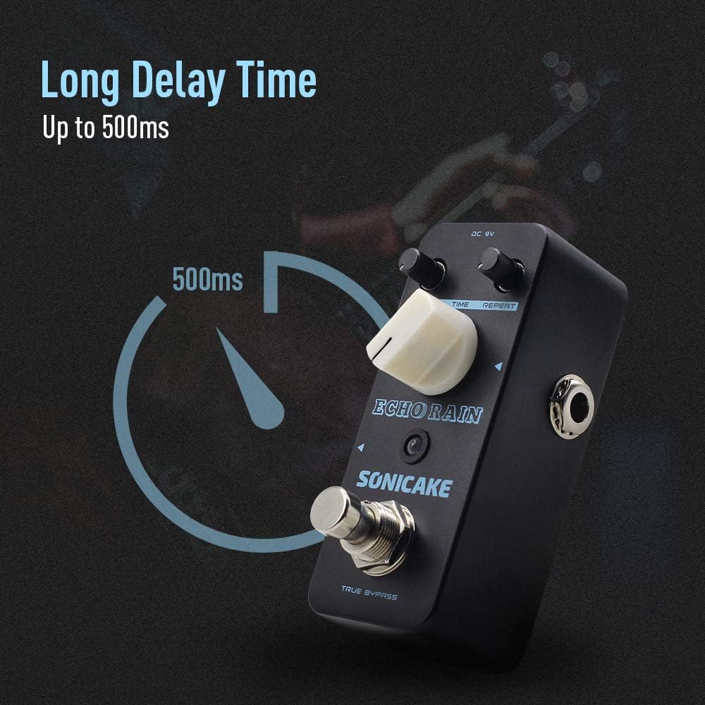 SONICAKE Digital Delay Pedal Echo Rain Gitarre Effektpedal Analog Style Hybrid, Delay