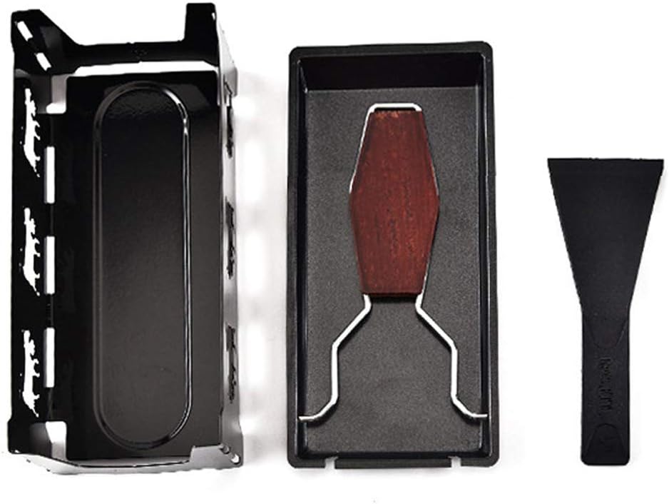 TAMUME Käse Griller Käse Schmelzgerät Tragbar Kerzenlicht Raclette-Metall Antihaft-Käsepfanne (Nero)