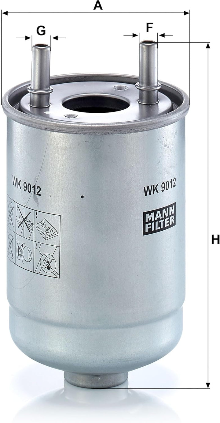 MANN-FILTER WK 9012 X Kraftstofffilter – Kraftstofffilter Satz mit Dichtung / Dichtungssatz – Für PK