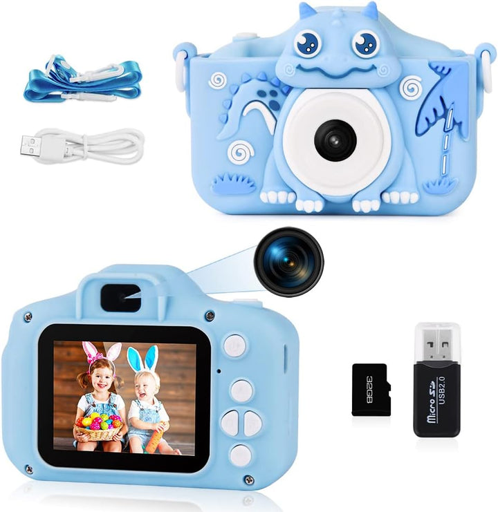 OSDUE Kinderkamera, 2.0”Display Digitalkamera Kinder, 1080P HD Eingebaute 32GB SD-Karte Selfie Digit