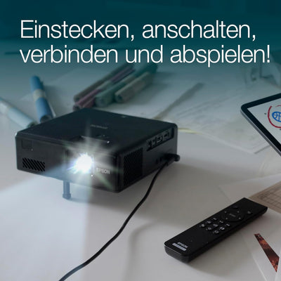 Epson EF-11 tragbarer 3LCD-Laserprojektor (Full HD 1920x1080p, 1.000 Lumen Weiss- und Farbhelligkeit