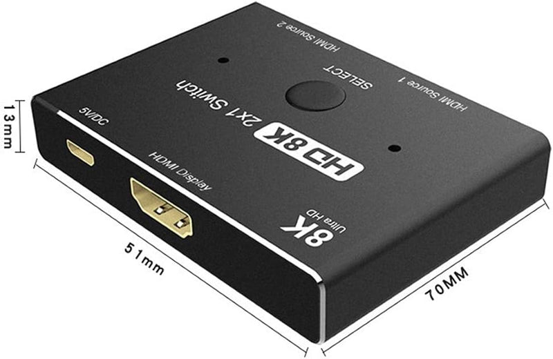 ChenYang CY HDMI Ultra-HD Konverter 8K@60hz kompatibler 2.1 Switch 2-IN-1-OUT UHD Hub Unterstützt HD