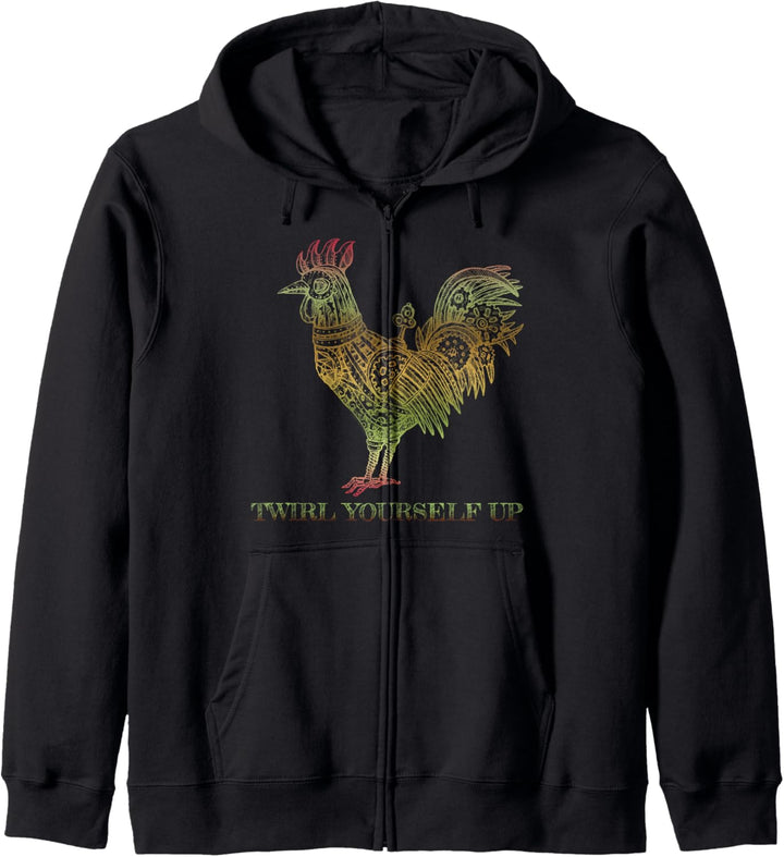 Huhn Design Steampunk Stil Mechanische Steampunk Kapuzenjacke