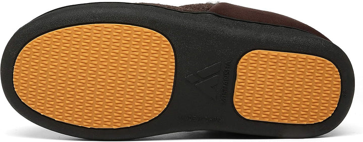 Mishansha Herren Winter Warme Hausschuhe Memory Foam Plüsch Pantoffeln,Gr.39-48 Kaffee 39 EU, Kaffee