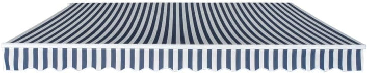 vidaXL Gelenkarmmarkise 400cm Blau/Weiss Markise Sonnenschutz Terrasse Balkon 400 cm Blau und Weiss,