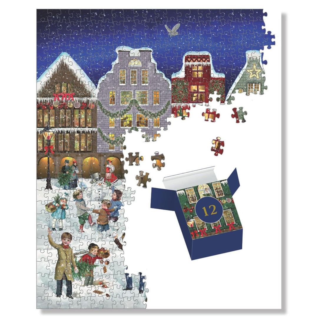 Puzzle-Adventskalender – Winterabend in der Stadt, Kalender