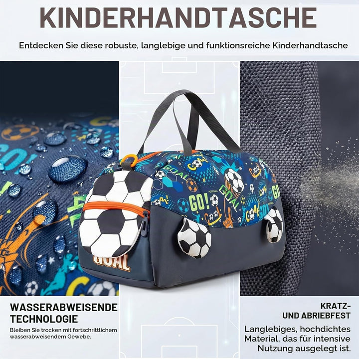 Sporttasche Kinder, Schwimmtasche Jungen Mädchen, 45x20x24cm Weekender Reisetasche, Niedlicher Outdo
