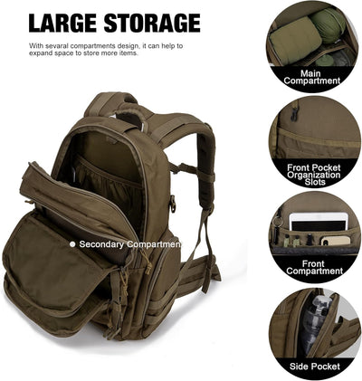 Mardingtop 25L/28L/40L Militär Rucksack Herren Arbeit für Taktischer Assault Wandern Reisen Outdoor